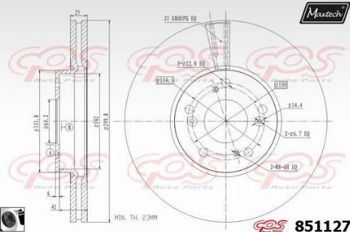 Maxtech 851127.0060 - Гальмівний диск avtolavka.club