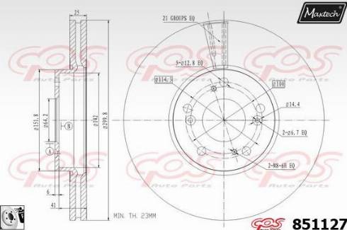 Maxtech 851127.0080 - Гальмівний диск avtolavka.club