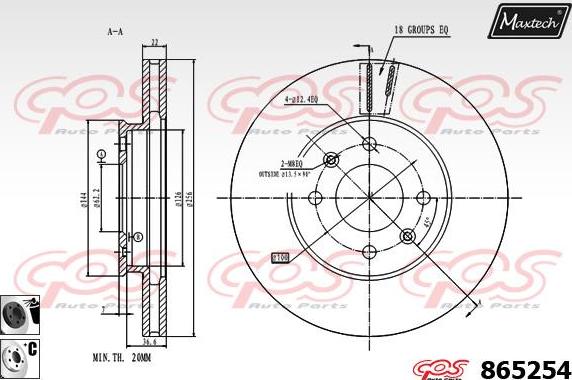 Maxtech 851127 - Гальмівний диск avtolavka.club