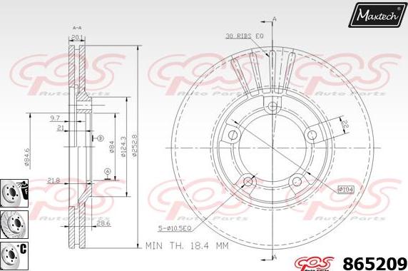 Maxtech 861117 - Гальмівний диск avtolavka.club