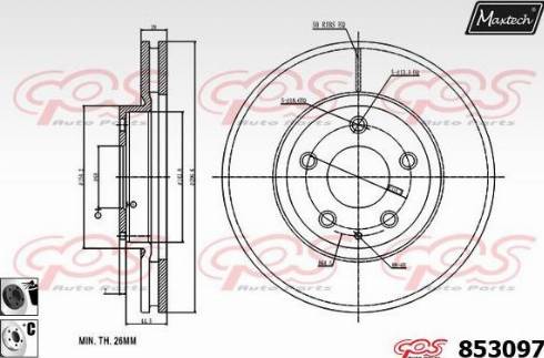 Maxtech 853097.6060 - Гальмівний диск avtolavka.club