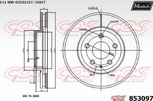 Maxtech 853097.0000 - Гальмівний диск avtolavka.club