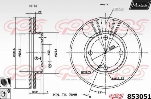 Maxtech 853051.6060 - Гальмівний диск avtolavka.club