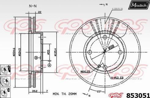 Maxtech 853051.6880 - Гальмівний диск avtolavka.club