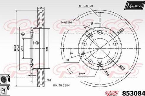 Maxtech 853084.6060 - Гальмівний диск avtolavka.club