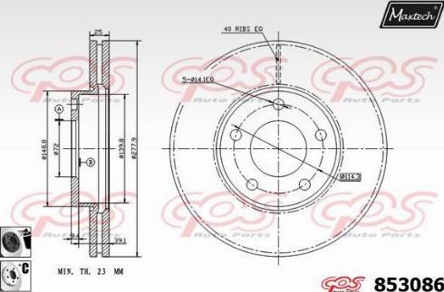 Maxtech 853086.6060 - Гальмівний диск avtolavka.club