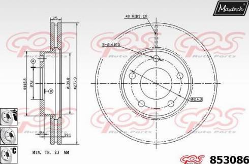 Maxtech 853086.6880 - Гальмівний диск avtolavka.club