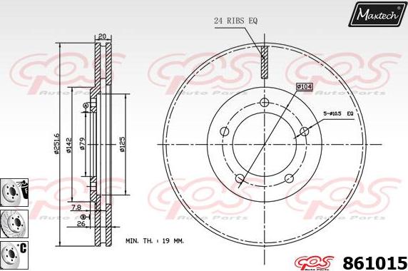 Maxtech 853020 - Гальмівний диск avtolavka.club