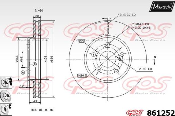 Maxtech 853079 - Гальмівний диск avtolavka.club