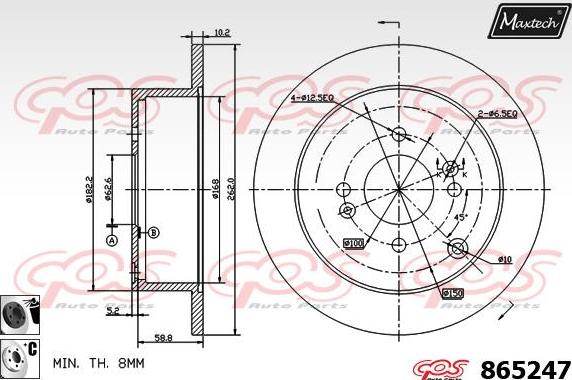 Maxtech 853106 - Гальмівний диск avtolavka.club