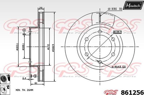 Maxtech 853110 - Гальмівний диск avtolavka.club