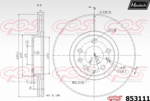 Maxtech 853111.0000 - Гальмівний диск avtolavka.club