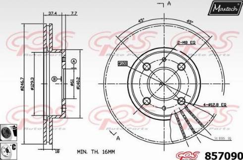 Maxtech 857090.6060 - Гальмівний диск avtolavka.club