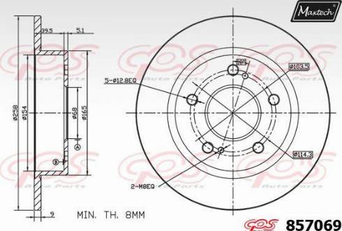 Maxtech 857069.0000 - Гальмівний диск avtolavka.club