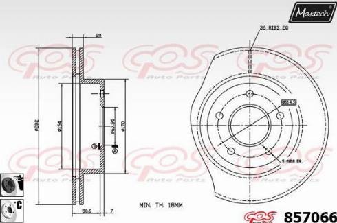 Maxtech 857066.6060 - Гальмівний диск avtolavka.club