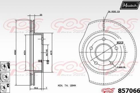 Maxtech 857066.6880 - Гальмівний диск avtolavka.club