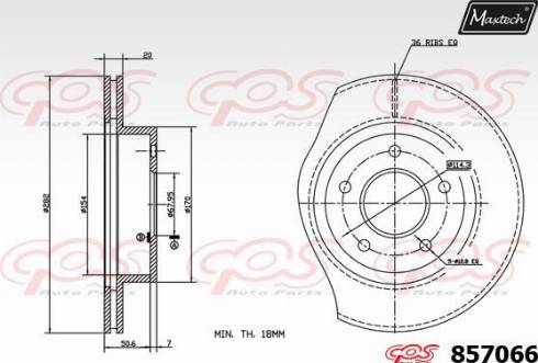 Maxtech 857066.0000 - Гальмівний диск avtolavka.club