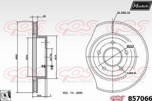 Maxtech 857066.0080 - Гальмівний диск avtolavka.club