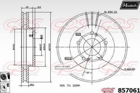 Maxtech 857061.6060 - Гальмівний диск avtolavka.club