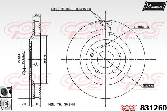 Maxtech 857061 - Гальмівний диск avtolavka.club