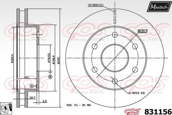 Maxtech 857018 - Гальмівний диск avtolavka.club