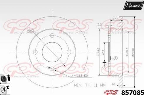 Maxtech 857085.6060 - Гальмівний диск avtolavka.club