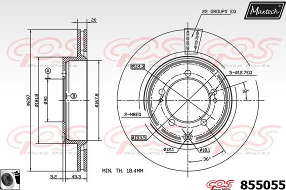 Maxtech 857085 - Гальмівний диск avtolavka.club