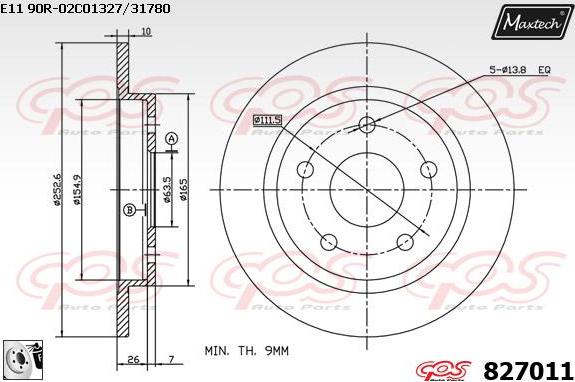 Maxtech 857079 - Гальмівний диск avtolavka.club