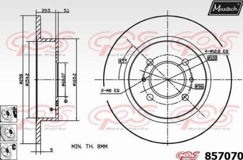 Maxtech 857070.6980 - Гальмівний диск avtolavka.club