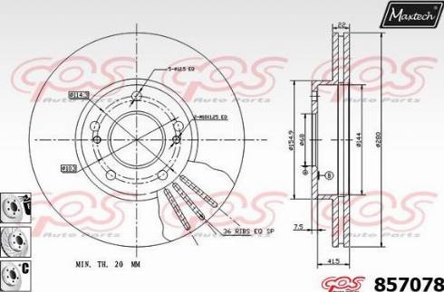 Maxtech 857078.6980 - Гальмівний диск avtolavka.club