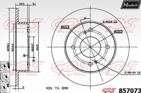 Maxtech 857073.6880 - Гальмівний диск avtolavka.club