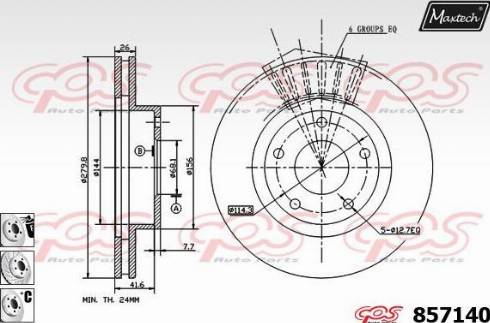 Maxtech 857140.6880 - Гальмівний диск avtolavka.club