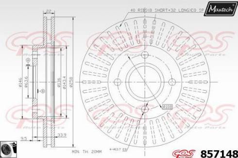 Maxtech 857148.0060 - Гальмівний диск avtolavka.club