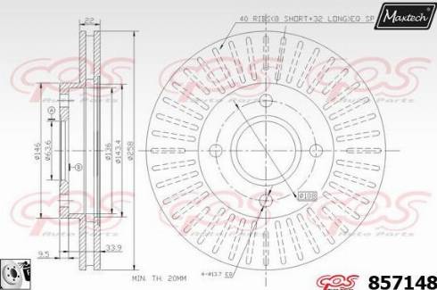 Maxtech 857148.0080 - Гальмівний диск avtolavka.club