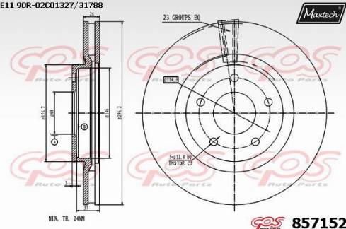 Maxtech 857152.0000 - Гальмівний диск avtolavka.club