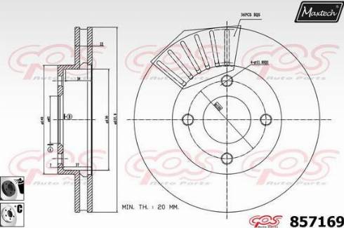 Maxtech 857169.6060 - Гальмівний диск avtolavka.club