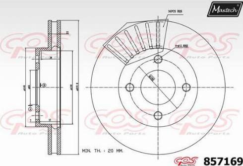 Maxtech 857169.0000 - Гальмівний диск avtolavka.club