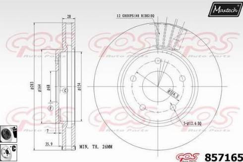 Maxtech 857165.6060 - Гальмівний диск avtolavka.club