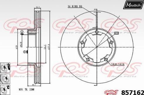 Maxtech 857162.6980 - Гальмівний диск avtolavka.club