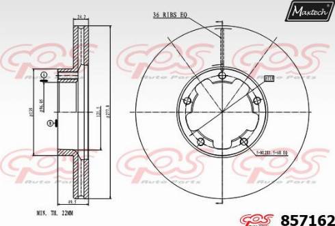 Maxtech 857162.0000 - Гальмівний диск avtolavka.club