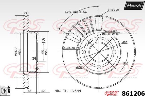 Maxtech 857162 - Гальмівний диск avtolavka.club