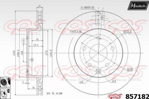 Maxtech 857182.6060 - Гальмівний диск avtolavka.club