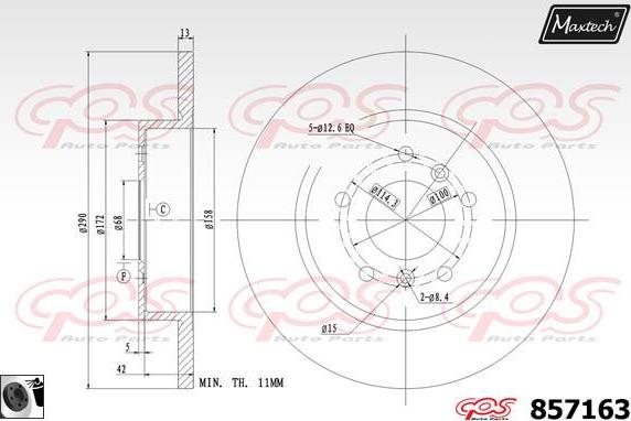 Maxtech 857130 - Гальмівний диск avtolavka.club