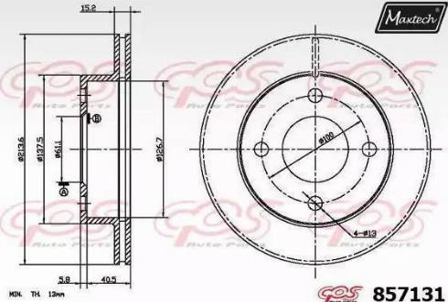 Maxtech 857131.6980 - Гальмівний диск avtolavka.club