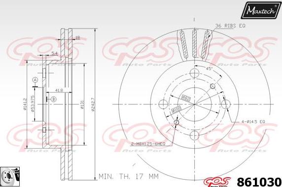 Maxtech 857131 - Гальмівний диск avtolavka.club