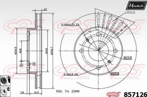 Maxtech 857126.6060 - Гальмівний диск avtolavka.club