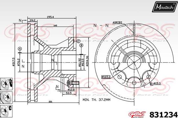 Maxtech 857173 - Гальмівний диск avtolavka.club