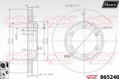 Maxtech 865240.6060 - Гальмівний диск avtolavka.club