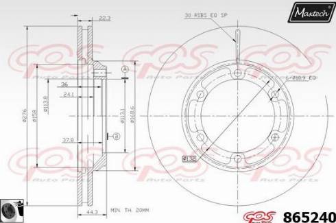 Maxtech 865240.0060 - Гальмівний диск avtolavka.club