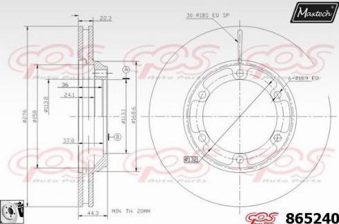 Maxtech 865240.0080 - Гальмівний диск avtolavka.club